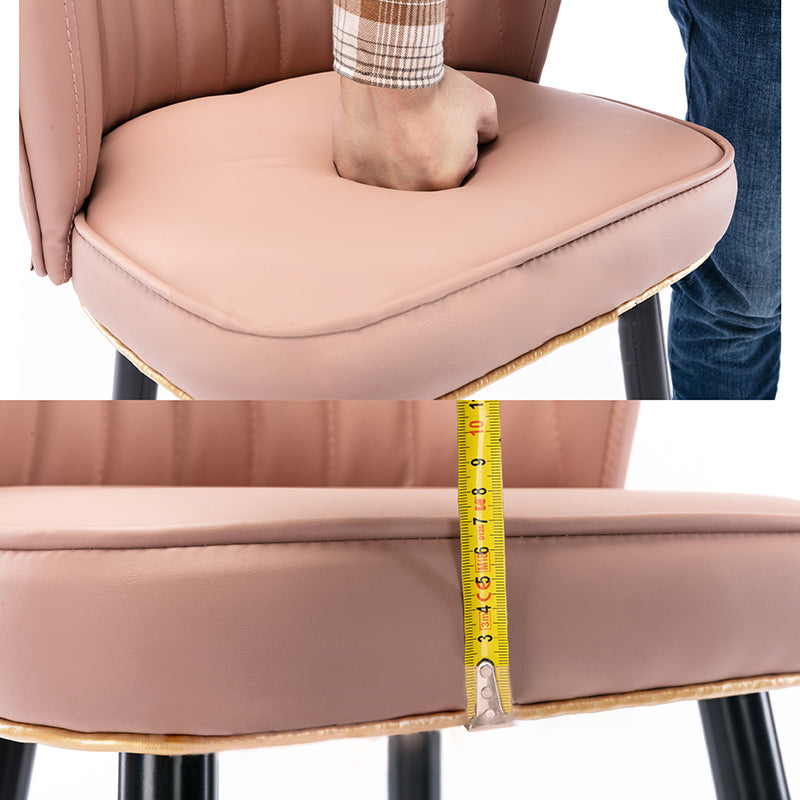 Modern Armless Backrest Counter Stool Iron Cashier Bar Stool with Leather Cushion Clearhalo 'Bar Furniture' 'Bar Stools' 'bar_stools' 'furn' 'furn_bar_stools' 'furniture_bar_stools' 'Kitchen & Dining Furniture' 'kitchen&dining_furn' 'kitchen' 'kitchen_furn' Furniture' 4493000