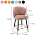 Modern Armless Backrest Counter Stool Iron Cashier Bar Stool with Leather Cushion Clearhalo 'Bar Furniture' 'Bar Stools' 'bar_stools' 'furn' 'furn_bar_stools' 'furniture_bar_stools' 'Kitchen & Dining Furniture' 'kitchen&dining_furn' 'kitchen' 'kitchen_furn' Furniture' 4493056