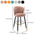 Modern Armless Backrest Counter Stool Iron Cashier Bar Stool with Leather Cushion Clearhalo 'Bar Furniture' 'Bar Stools' 'bar_stools' 'furn' 'furn_bar_stools' 'furniture_bar_stools' 'Kitchen & Dining Furniture' 'kitchen&dining_furn' 'kitchen' 'kitchen_furn' Furniture' 4493058