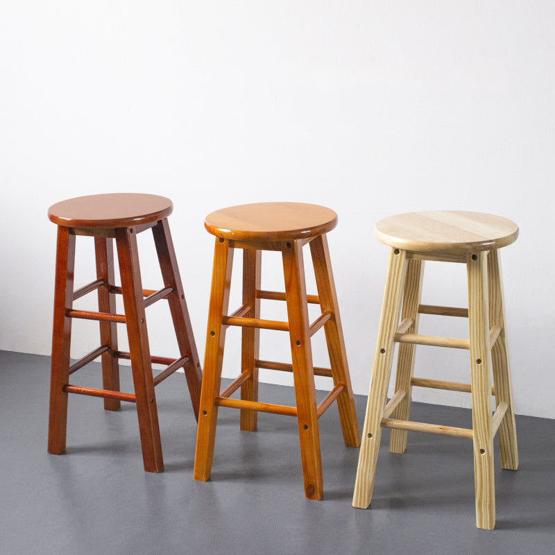 Modern Armless Backless Counter Stool Wood Bar Stool with Wooden Pedal Clearhalo 'Bar Furniture' 'Bar Stools' 'bar_stools' 'furn' 'furn_bar_stools' 'furniture_bar_stools' 'Kitchen & Dining Furniture' 'kitchen&dining_furn' 'kitchen' 'kitchen_furn' Furniture' 4493132