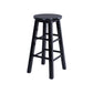 Modern Armless Backless Counter Stool Wood Bar Stool with Wooden Pedal Black 1 Piece Clearhalo 'Bar Furniture' 'Bar Stools' 'bar_stools' 'furn' 'furn_bar_stools' 'furniture_bar_stools' 'Kitchen & Dining Furniture' 'kitchen&dining_furn' 'kitchen' 'kitchen_furn' Furniture' 4493142