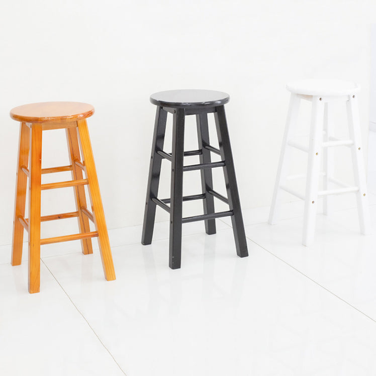 Modern Armless Backless Counter Stool Wood Bar Stool with Wooden Pedal Clearhalo 'Bar Furniture' 'Bar Stools' 'bar_stools' 'furn' 'furn_bar_stools' 'furniture_bar_stools' 'Kitchen & Dining Furniture' 'kitchen&dining_furn' 'kitchen' 'kitchen_furn' Furniture' 4493147