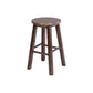 Modern Armless Backless Counter Stool Wood Bar Stool with Wooden Pedal Dark Brown 1 Piece Short Stool(20"H) Clearhalo 'Bar Furniture' 'Bar Stools' 'bar_stools' 'furn' 'furn_bar_stools' 'furniture_bar_stools' 'Kitchen & Dining Furniture' 'kitchen&dining_furn' 'kitchen' 'kitchen_furn' Furniture' 4493148