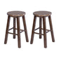 Modern Armless Backless Counter Stool Wood Bar Stool with Wooden Pedal Dark Brown 2 Piece Set Short Stool(20"H) Clearhalo 'Bar Furniture' 'Bar Stools' 'bar_stools' 'furn' 'furn_bar_stools' 'furniture_bar_stools' 'Kitchen & Dining Furniture' 'kitchen&dining_furn' 'kitchen' 'kitchen_furn' Furniture' 4493149