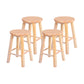 Modern Armless Backless Counter Stool Wood Bar Stool with Wooden Pedal Natural 4 Piece Set Clearhalo 'Bar Furniture' 'Bar Stools' 'bar_stools' 'furn' 'furn_bar_stools' 'furniture_bar_stools' 'Kitchen & Dining Furniture' 'kitchen&dining_furn' 'kitchen' 'kitchen_furn' Furniture' 4493156