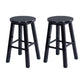 Modern Armless Backless Counter Stool Wood Bar Stool with Wooden Pedal Black 2 Piece Set Clearhalo 'Bar Furniture' 'Bar Stools' 'bar_stools' 'furn' 'furn_bar_stools' 'furniture_bar_stools' 'Kitchen & Dining Furniture' 'kitchen&dining_furn' 'kitchen' 'kitchen_furn' Furniture' 4493158