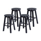 Modern Armless Backless Counter Stool Wood Bar Stool with Wooden Pedal Black 4 Piece Set Clearhalo 'Bar Furniture' 'Bar Stools' 'bar_stools' 'furn' 'furn_bar_stools' 'furniture_bar_stools' 'Kitchen & Dining Furniture' 'kitchen&dining_furn' 'kitchen' 'kitchen_furn' Furniture' 4493159