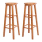 Modern Armless Backless Counter Stool Wood Bar Stool with Wooden Pedal Light Brown 2 Piece Set Bar Stool(31"H) Clearhalo 'Bar Furniture' 'Bar Stools' 'bar_stools' 'furn' 'furn_bar_stools' 'furniture_bar_stools' 'Kitchen & Dining Furniture' 'kitchen&dining_furn' 'kitchen' 'kitchen_furn' Furniture' 4493161
