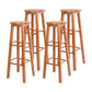Modern Armless Backless Counter Stool Wood Bar Stool with Wooden Pedal Light Brown 4 Piece Set Bar Stool(31"H) Clearhalo 'Bar Furniture' 'Bar Stools' 'bar_stools' 'furn' 'furn_bar_stools' 'furniture_bar_stools' 'Kitchen & Dining Furniture' 'kitchen&dining_furn' 'kitchen' 'kitchen_furn' Furniture' 4493162