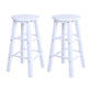 Modern Armless Backless Counter Stool Wood Bar Stool with Wooden Pedal White 2 Piece Set Clearhalo 'Bar Furniture' 'Bar Stools' 'bar_stools' 'furn' 'furn_bar_stools' 'furniture_bar_stools' 'Kitchen & Dining Furniture' 'kitchen&dining_furn' 'kitchen' 'kitchen_furn' Furniture' 4493164