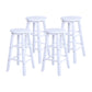 Modern Armless Backless Counter Stool Wood Bar Stool with Wooden Pedal White 4 Piece Set Clearhalo 'Bar Furniture' 'Bar Stools' 'bar_stools' 'furn' 'furn_bar_stools' 'furniture_bar_stools' 'Kitchen & Dining Furniture' 'kitchen&dining_furn' 'kitchen' 'kitchen_furn' Furniture' 4493165