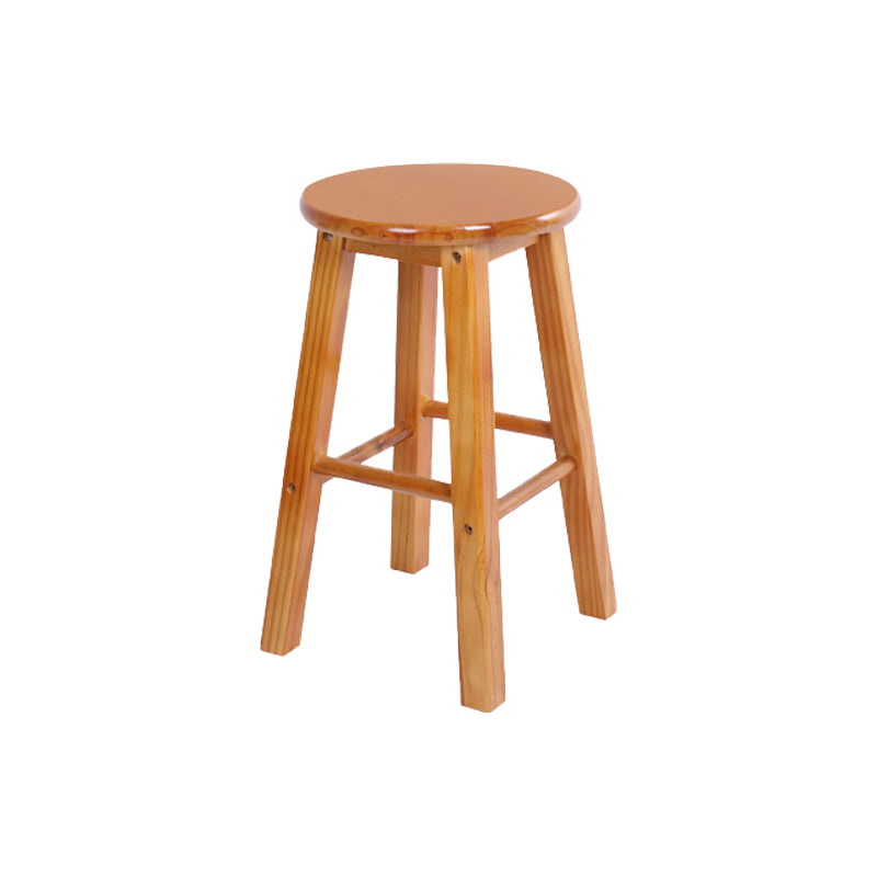 Modern Armless Backless Counter Stool Wood Bar Stool with Wooden Pedal Light Brown 1 Piece Clearhalo 'Bar Furniture' 'Bar Stools' 'bar_stools' 'furn' 'furn_bar_stools' 'furniture_bar_stools' 'Kitchen & Dining Furniture' 'kitchen&dining_furn' 'kitchen' 'kitchen_furn' Furniture' 4493169