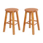 Modern Armless Backless Counter Stool Wood Bar Stool with Wooden Pedal Light Brown 2 Piece Set Clearhalo 'Bar Furniture' 'Bar Stools' 'bar_stools' 'furn' 'furn_bar_stools' 'furniture_bar_stools' 'Kitchen & Dining Furniture' 'kitchen&dining_furn' 'kitchen' 'kitchen_furn' Furniture' 4493170