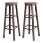 Modern Armless Backless Counter Stool Wood Bar Stool with Wooden Pedal Dark Brown 2 Piece Set Bar Stool(31"H) Clearhalo 'Bar Furniture' 'Bar Stools' 'bar_stools' 'furn' 'furn_bar_stools' 'furniture_bar_stools' 'Kitchen & Dining Furniture' 'kitchen&dining_furn' 'kitchen' 'kitchen_furn' Furniture' 4493176