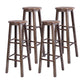 Modern Armless Backless Counter Stool Wood Bar Stool with Wooden Pedal Dark Brown 4 Piece Set Bar Stool(31"H) Clearhalo 'Bar Furniture' 'Bar Stools' 'bar_stools' 'furn' 'furn_bar_stools' 'furniture_bar_stools' 'Kitchen & Dining Furniture' 'kitchen&dining_furn' 'kitchen' 'kitchen_furn' Furniture' 4493177