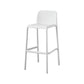 Contemporary Metal Plastic Barstools Bristol Bar Stool with Low Back and Footrest White 1 Piece Bar Stool(30"H) Clearhalo 'Bar Furniture' 'Bar Stools' 'bar_stools' 'furn' 'furn_bar_stools' 'furniture_bar_stools' 'Kitchen & Dining Furniture' 'kitchen&dining_furn' 'kitchen' 'kitchen_furn' Furniture' 4493186
