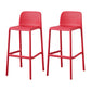 Contemporary Metal Plastic Barstools Bristol Bar Stool with Low Back and Footrest Watermelon Red 2 Piece Set Bar Stool(30"H) Clearhalo 'Bar Furniture' 'Bar Stools' 'bar_stools' 'furn' 'furn_bar_stools' 'furniture_bar_stools' 'Kitchen & Dining Furniture' 'kitchen&dining_furn' 'kitchen' 'kitchen_furn' Furniture' 4493193