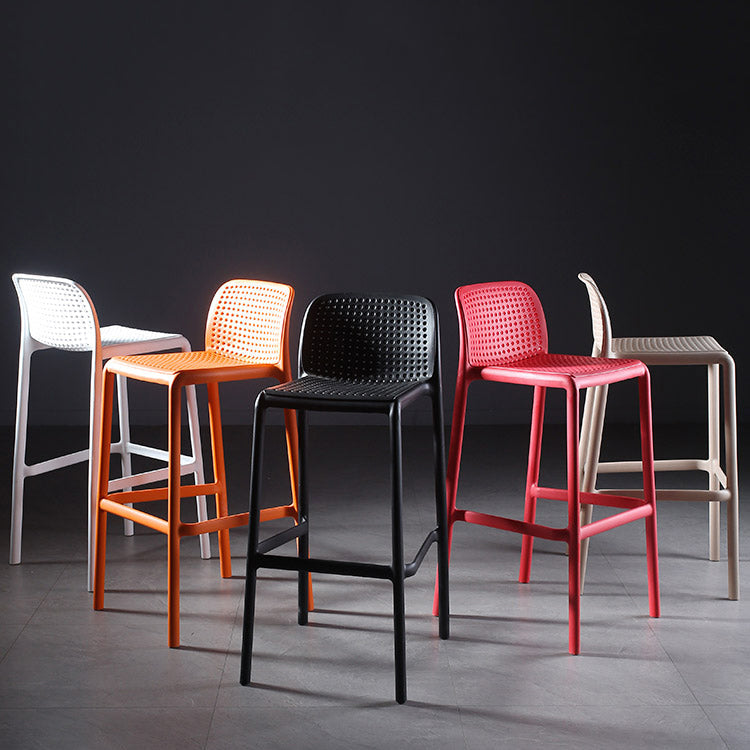 Contemporary Metal Plastic Barstools Bristol Bar Stool with Low Back and Footrest Clearhalo 'Bar Furniture' 'Bar Stools' 'bar_stools' 'furn' 'furn_bar_stools' 'furniture_bar_stools' 'Kitchen & Dining Furniture' 'kitchen&dining_furn' 'kitchen' 'kitchen_furn' Furniture' 4493208