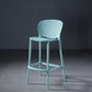 Contemporary Metal Plastic Barstools Bristol Bar Stool with Low Back and Footrest Sky Blue 1 Piece Counter Stool(26"H) Clearhalo 'Bar Furniture' 'Bar Stools' 'bar_stools' 'furn' 'furn_bar_stools' 'furniture_bar_stools' 'Kitchen & Dining Furniture' 'kitchen&dining_furn' 'kitchen' 'kitchen_furn' Furniture' 4493209