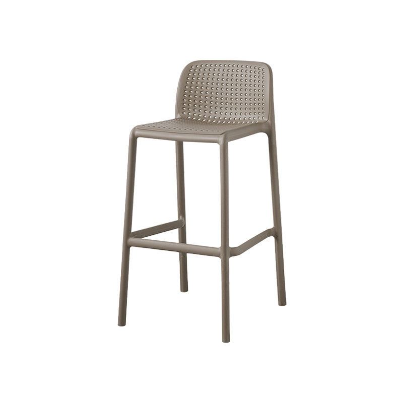 Contemporary Metal Plastic Barstools Bristol Bar Stool with Low Back and Footrest Coffee 1 Piece Counter Stool(26"H) Clearhalo 'Bar Furniture' 'Bar Stools' 'bar_stools' 'furn' 'furn_bar_stools' 'furniture_bar_stools' 'Kitchen & Dining Furniture' 'kitchen&dining_furn' 'kitchen' 'kitchen_furn' Furniture' 4493212