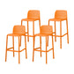 Contemporary Metal Plastic Barstools Bristol Bar Stool with Low Back and Footrest Orange 4 Piece Set Bar Stool(30"H) Clearhalo 'Bar Furniture' 'Bar Stools' 'bar_stools' 'furn' 'furn_bar_stools' 'furniture_bar_stools' 'Kitchen & Dining Furniture' 'kitchen&dining_furn' 'kitchen' 'kitchen_furn' Furniture' 4493229