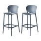 Contemporary Metal Plastic Barstools Bristol Bar Stool with Low Back and Footrest Black-Gray 2 Piece Set Bar Stool(30"H) Clearhalo 'Bar Furniture' 'Bar Stools' 'bar_stools' 'furn' 'furn_bar_stools' 'furniture_bar_stools' 'Kitchen & Dining Furniture' 'kitchen&dining_furn' 'kitchen' 'kitchen_furn' Furniture' 4493240