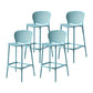 Contemporary Metal Plastic Barstools Bristol Bar Stool with Low Back and Footrest Sky Blue 4 Piece Set Bar Stool(30"H) Clearhalo 'Bar Furniture' 'Bar Stools' 'bar_stools' 'furn' 'furn_bar_stools' 'furniture_bar_stools' 'Kitchen & Dining Furniture' 'kitchen&dining_furn' 'kitchen' 'kitchen_furn' Furniture' 4493256
