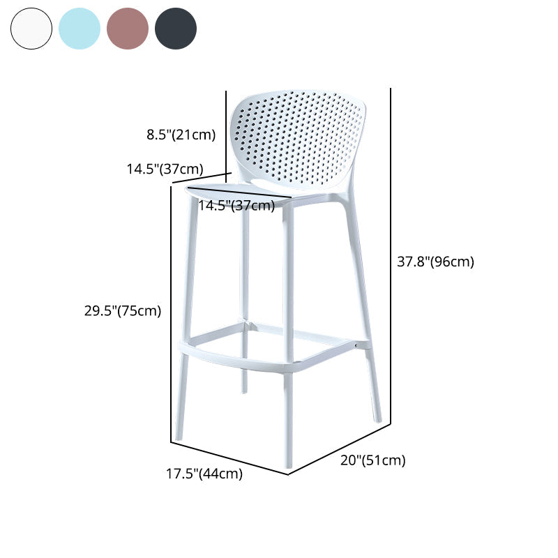 Contemporary Metal Plastic Barstools Bristol Bar Stool with Low Back and Footrest Clearhalo 'Bar Furniture' 'Bar Stools' 'bar_stools' 'furn' 'furn_bar_stools' 'furniture_bar_stools' 'Kitchen & Dining Furniture' 'kitchen&dining_furn' 'kitchen' 'kitchen_furn' Furniture' 4493259