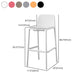 Contemporary Metal Plastic Barstools Bristol Bar Stool with Low Back and Footrest Clearhalo 'Bar Furniture' 'Bar Stools' 'bar_stools' 'furn' 'furn_bar_stools' 'furniture_bar_stools' 'Kitchen & Dining Furniture' 'kitchen&dining_furn' 'kitchen' 'kitchen_furn' Furniture' 4493260