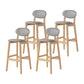 Modern Armless Backrest Counter Stool Wood Bar Stool with Cushion for Kitchen Grey 4 Piece Set Clearhalo 'Bar Furniture' 'Bar Stools' 'bar_stools' 'furn' 'furn_bar_stools' 'furniture_bar_stools' 'Kitchen & Dining Furniture' 'kitchen&dining_furn' 'kitchen' 'kitchen_furn' Furniture' 4493265