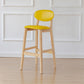 Modern Armless Backrest Counter Stool Wood Bar Stool with Cushion for Kitchen Yellow 1 Piece Clearhalo 'Bar Furniture' 'Bar Stools' 'bar_stools' 'furn' 'furn_bar_stools' 'furniture_bar_stools' 'Kitchen & Dining Furniture' 'kitchen&dining_furn' 'kitchen' 'kitchen_furn' Furniture' 4493267