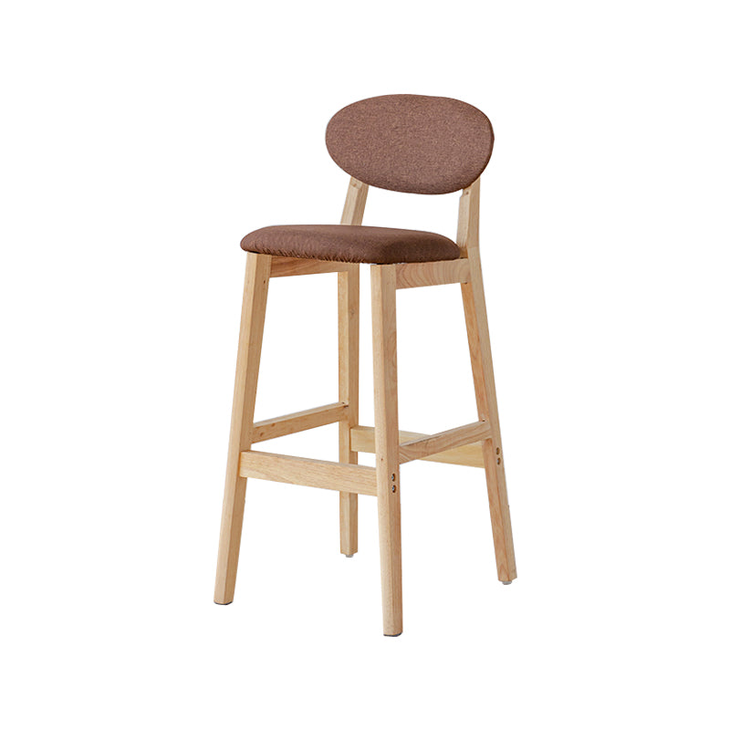 Modern Armless Backrest Counter Stool Wood Bar Stool with Cushion for Kitchen Clearhalo 'Bar Furniture' 'Bar Stools' 'bar_stools' 'furn' 'furn_bar_stools' 'furniture_bar_stools' 'Kitchen & Dining Furniture' 'kitchen&dining_furn' 'kitchen' 'kitchen_furn' Furniture' 4493270
