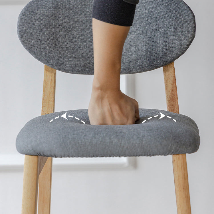 Modern Armless Backrest Counter Stool Wood Bar Stool with Cushion for Kitchen Clearhalo 'Bar Furniture' 'Bar Stools' 'bar_stools' 'furn' 'furn_bar_stools' 'furniture_bar_stools' 'Kitchen & Dining Furniture' 'kitchen&dining_furn' 'kitchen' 'kitchen_furn' Furniture' 4493273