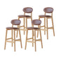 Modern Armless Backrest Counter Stool Wood Bar Stool with Cushion for Kitchen Brown 4 Piece Set Clearhalo 'Bar Furniture' 'Bar Stools' 'bar_stools' 'furn' 'furn_bar_stools' 'furniture_bar_stools' 'Kitchen & Dining Furniture' 'kitchen&dining_furn' 'kitchen' 'kitchen_furn' Furniture' 4493278
