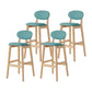 Modern Armless Backrest Counter Stool Wood Bar Stool with Cushion for Kitchen Light Green 4 Piece Set Clearhalo 'Bar Furniture' 'Bar Stools' 'bar_stools' 'furn' 'furn_bar_stools' 'furniture_bar_stools' 'Kitchen & Dining Furniture' 'kitchen&dining_furn' 'kitchen' 'kitchen_furn' Furniture' 4493304