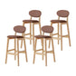 Modern Armless Backrest Counter Stool Wood Bar Stool with Cushion for Kitchen Coffee 4 Piece Set Clearhalo 'Bar Furniture' 'Bar Stools' 'bar_stools' 'furn' 'furn_bar_stools' 'furniture_bar_stools' 'Kitchen & Dining Furniture' 'kitchen&dining_furn' 'kitchen' 'kitchen_furn' Furniture' 4493325