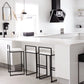 Contemporary Metal Bar Stools Indoor Barstool with Cushion and Low Back for Kitchen Clearhalo 'Bar Furniture' 'Bar Stools' 'bar_stools' 'furn' 'furn_bar_stools' 'furniture_bar_stools' 'Kitchen & Dining Furniture' 'kitchen&dining_furn' 'kitchen' 'kitchen_furn' Furniture' 4493332