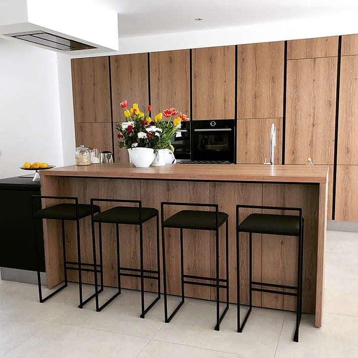 Contemporary Metal Bar Stools Indoor Barstool with Cushion and Low Back for Kitchen Clearhalo 'Bar Furniture' 'Bar Stools' 'bar_stools' 'furn' 'furn_bar_stools' 'furniture_bar_stools' 'Kitchen & Dining Furniture' 'kitchen&dining_furn' 'kitchen' 'kitchen_furn' Furniture' 4493344
