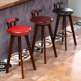 Contemporary Solid Wood Leather Barstool Indoor Bar Stool with Low Back for Kitchen Clearhalo 'Bar Furniture' 'Bar Stools' 'bar_stools' 'furn' 'furn_bar_stools' 'furniture_bar_stools' 'Kitchen & Dining Furniture' 'kitchen&dining_furn' 'kitchen' 'kitchen_furn' Furniture' 4493352
