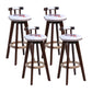 Contemporary Solid Wood Leather Barstool Indoor Bar Stool with Low Back for Kitchen Apricot Brown 4 Piece Set Clearhalo 'Bar Furniture' 'Bar Stools' 'bar_stools' 'furn' 'furn_bar_stools' 'furniture_bar_stools' 'Kitchen & Dining Furniture' 'kitchen&dining_furn' 'kitchen' 'kitchen_furn' Furniture' 4493416