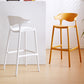 Scandinavia Style Bar-stool Plastic Legs Square Seat Barstool with Low Back for Kitchen Clearhalo 'Bar Furniture' 'Bar Stools' 'bar_stools' 'furn' 'furn_bar_stools' 'furniture_bar_stools' 'Kitchen & Dining Furniture' 'kitchen&dining_furn' 'kitchen' 'kitchen_furn' Furniture' 4493431