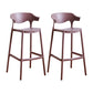 Scandinavia Style Bar-stool Plastic Legs Square Seat Barstool with Low Back for Kitchen Coffee 2 Piece Set Bar Stool(30"H) Clearhalo 'Bar Furniture' 'Bar Stools' 'bar_stools' 'furn' 'furn_bar_stools' 'furniture_bar_stools' 'Kitchen & Dining Furniture' 'kitchen&dining_furn' 'kitchen' 'kitchen_furn' Furniture' 4493457
