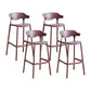 Scandinavia Style Bar-stool Plastic Legs Square Seat Barstool with Low Back for Kitchen Coffee 4 Piece Set Bar Stool(30"H) Clearhalo 'Bar Furniture' 'Bar Stools' 'bar_stools' 'furn' 'furn_bar_stools' 'furniture_bar_stools' 'Kitchen & Dining Furniture' 'kitchen&dining_furn' 'kitchen' 'kitchen_furn' Furniture' 4493458