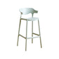 Scandinavia Style Bar-stool Plastic Legs Square Seat Barstool with Low Back for Kitchen Green 1 Piece Bar Stool(30"H) Clearhalo 'Bar Furniture' 'Bar Stools' 'bar_stools' 'furn' 'furn_bar_stools' 'furniture_bar_stools' 'Kitchen & Dining Furniture' 'kitchen&dining_furn' 'kitchen' 'kitchen_furn' Furniture' 4493477