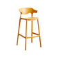 Scandinavia Style Bar-stool Plastic Legs Square Seat Barstool with Low Back for Kitchen Ginger 1 Piece Bar Stool(30"H) Clearhalo 'Bar Furniture' 'Bar Stools' 'bar_stools' 'furn' 'furn_bar_stools' 'furniture_bar_stools' 'Kitchen & Dining Furniture' 'kitchen&dining_furn' 'kitchen' 'kitchen_furn' Furniture' 4493483