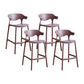 Scandinavia Style Bar-stool Plastic Legs Square Seat Barstool with Low Back for Kitchen Coffee 4 Piece Set Counter Stool(26"H) Clearhalo 'Bar Furniture' 'Bar Stools' 'bar_stools' 'furn' 'furn_bar_stools' 'furniture_bar_stools' 'Kitchen & Dining Furniture' 'kitchen&dining_furn' 'kitchen' 'kitchen_furn' Furniture' 4493490