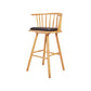 Contemporary Solid Wood Barstools Indoor Bar Stool with Low Back and Wooden Footrest Black Natural 1 Piece Clearhalo 'Bar Furniture' 'Bar Stools' 'bar_stools' 'furn' 'furn_bar_stools' 'furniture_bar_stools' 'Kitchen & Dining Furniture' 'kitchen&dining_furn' 'kitchen' 'kitchen_furn' Furniture' 4493494