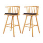 Contemporary Solid Wood Barstools Indoor Bar Stool with Low Back and Wooden Footrest Black Natural 2 Piece Set Clearhalo 'Bar Furniture' 'Bar Stools' 'bar_stools' 'furn' 'furn_bar_stools' 'furniture_bar_stools' 'Kitchen & Dining Furniture' 'kitchen&dining_furn' 'kitchen' 'kitchen_furn' Furniture' 4493495