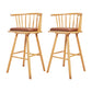 Contemporary Solid Wood Barstools Indoor Bar Stool with Low Back and Wooden Footrest Light Coffee Natural 2 Piece Set Clearhalo 'Bar Furniture' 'Bar Stools' 'bar_stools' 'furn' 'furn_bar_stools' 'furniture_bar_stools' 'Kitchen & Dining Furniture' 'kitchen&dining_furn' 'kitchen' 'kitchen_furn' Furniture' 4493506