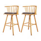 Contemporary Solid Wood Barstools Indoor Bar Stool with Low Back and Wooden Footrest Gray-White Natural 2 Piece Set Clearhalo 'Bar Furniture' 'Bar Stools' 'bar_stools' 'furn' 'furn_bar_stools' 'furniture_bar_stools' 'Kitchen & Dining Furniture' 'kitchen&dining_furn' 'kitchen' 'kitchen_furn' Furniture' 4493509